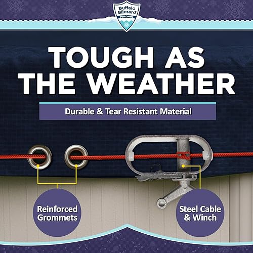 Miniatura 4 de Buffalo Blizzard - Funda reversible de invierno para piscinas ovaladas sobre el suelo