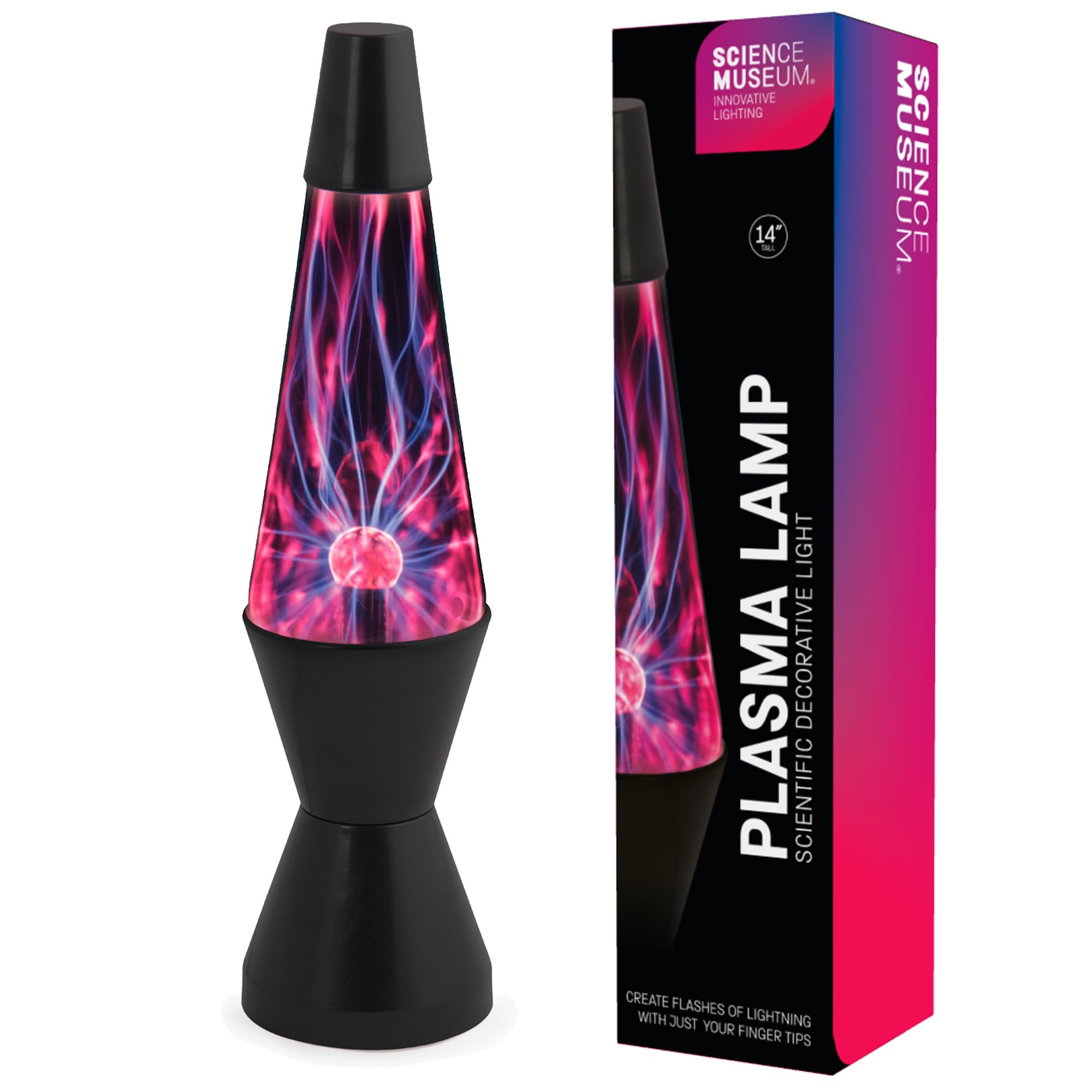 Funtime Gifts Science Museum 14.5-Inch Plasma LAMP - Interactive Lightning Display with Touch Activation, NO Bulb, NOT a Light Source
