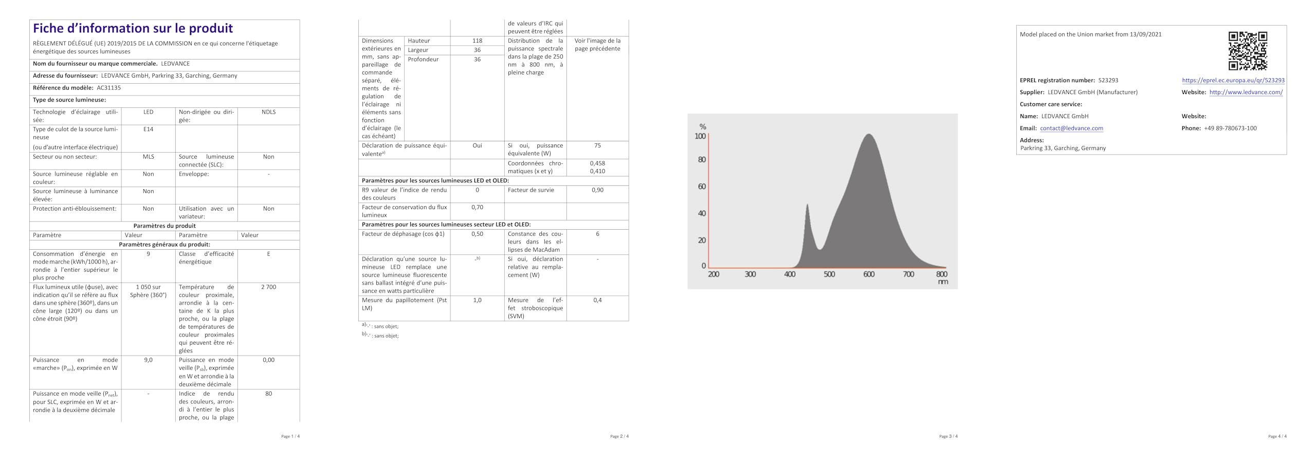 Osram Ampoule LED | Culot: E14 | Blanc chaud | 2700 K | 10 W | équivalent à 75 W | LED STAR STICK (Lot de 6)