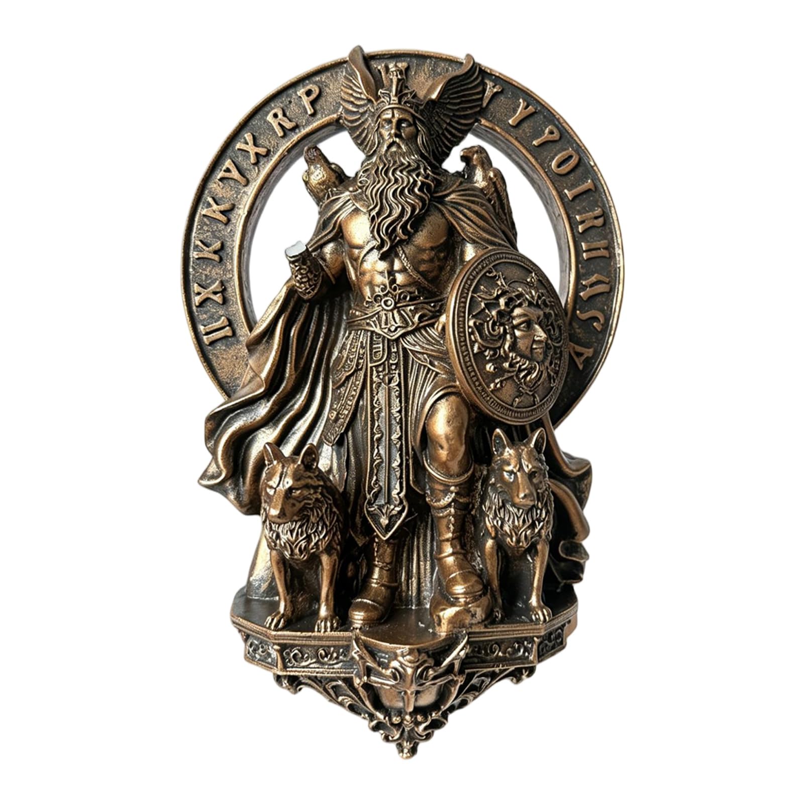 Gothic Goddess Wall Sconce Sculpture, Vintage Resin Figurine Wall Lamp, Medieval Style Decorative Statue for Living Room, Bedroom, Hallway and Home Display (#B)