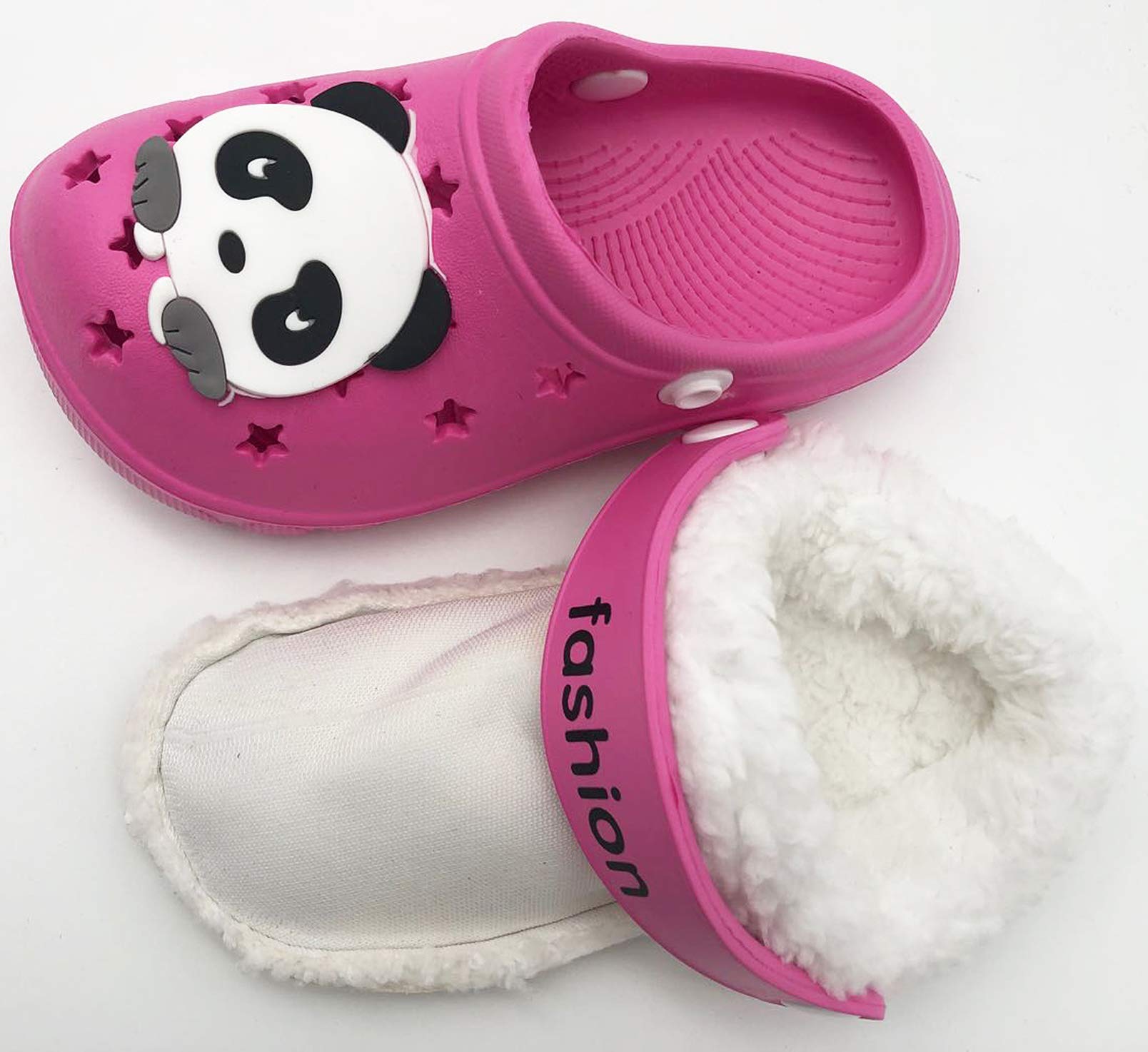 Vorgelen Bambini Invernali Zoccoli e Sabot Ragazzi Morbide Pelliccia Pantofole Ragazze Caldo Casa Ciabatte Antiscivolo Confortevole Scarpe da Giardino All'aperto/Interno 18.5-32 EU