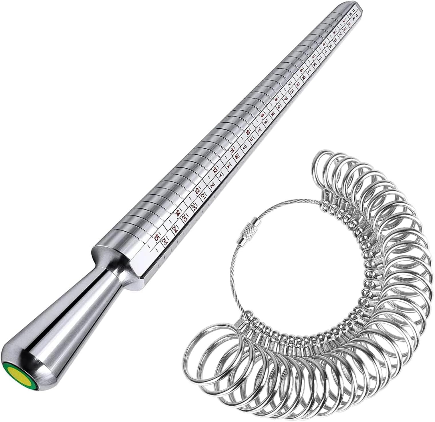 Ring Sizer UK Ring Measurement Tool, UK Sizes Finger Ring Size Measure, Aluminum Ring Measure Tools Set Jewelry Tool Ring Measure Rings Size A-Z Metal Steel For Men Women