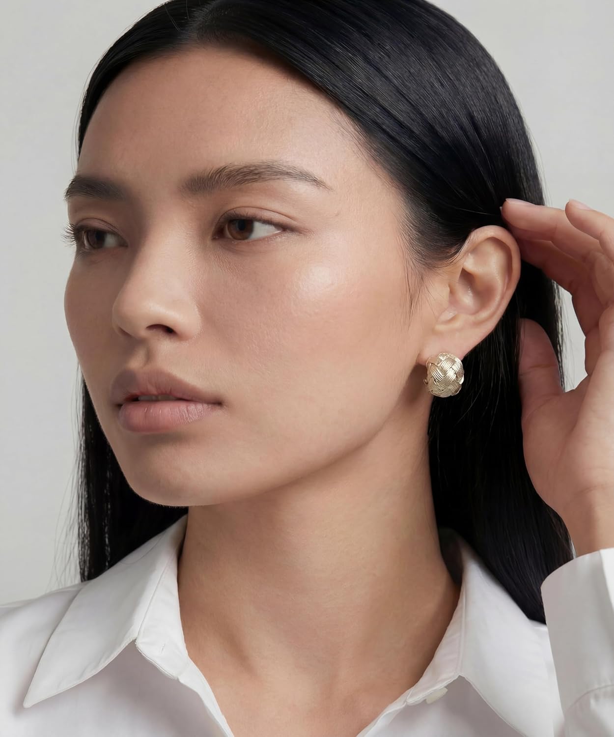 Hoop Earrings for Women, 18K Gold Plated 925 sterling silver Earrings, Trendy Jewelry Gift for Women - Image 5