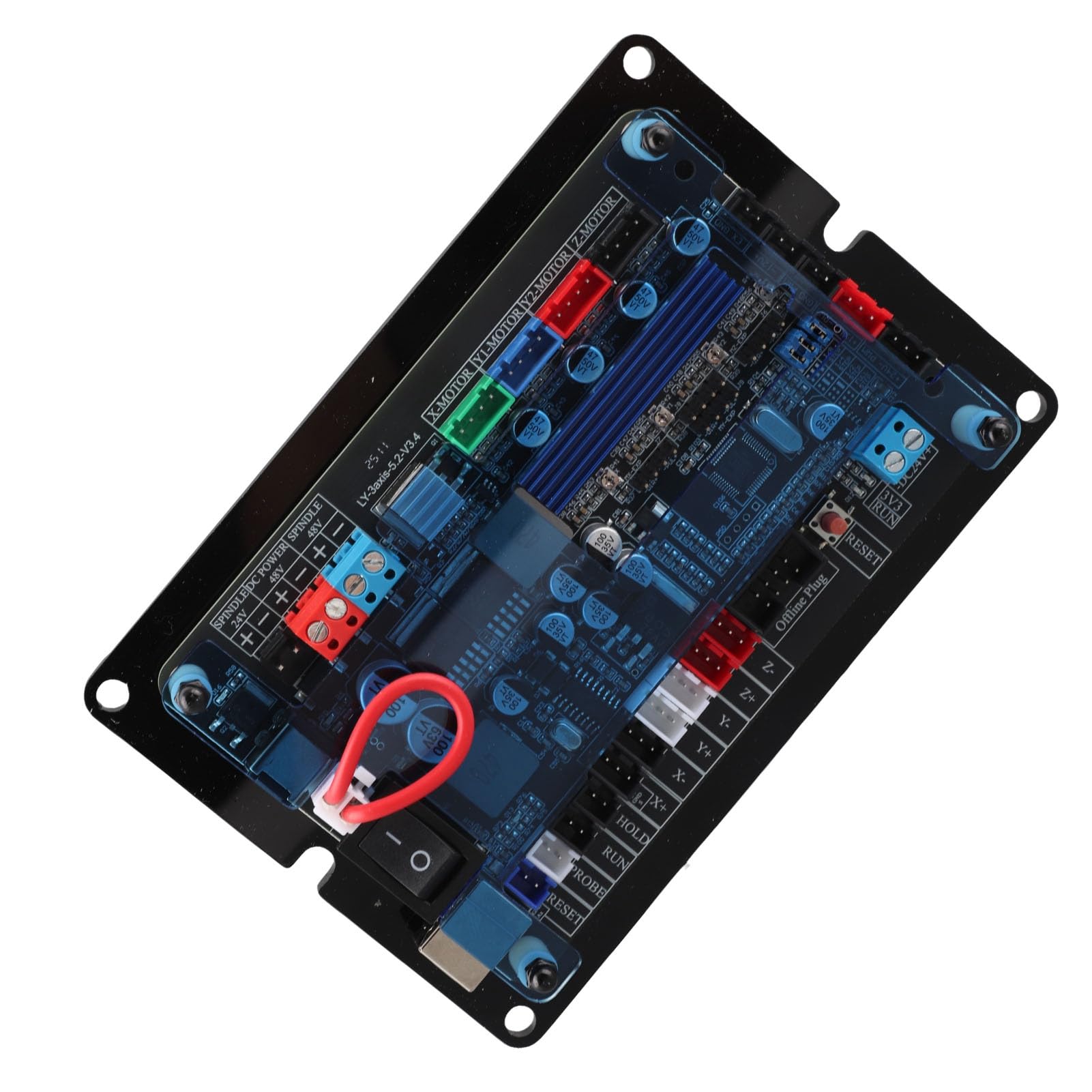 RepiceFinem Carte de Contrôleur GRBL 3 Axes 32 Bits pour Moteur Pas à Pas Contrôle Précis du Mouvement pour Machines de Gravure du Bois et Routeurs CNC avec Support Hors Ligne Compatibilité Polyvale