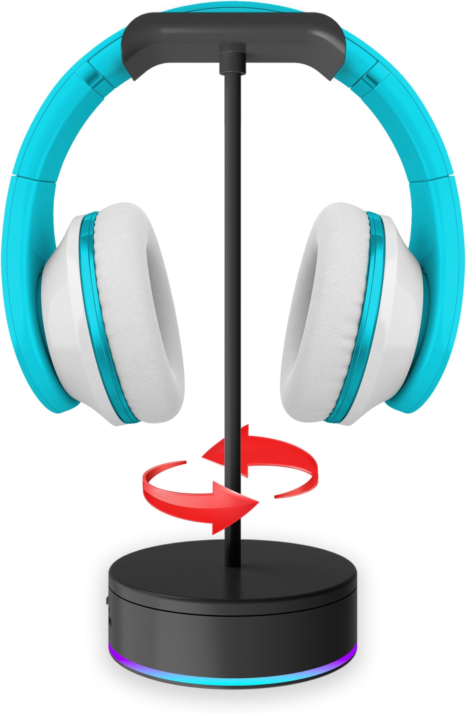 XFLOAT Rotating Headphone Display Stand for Desk with LED