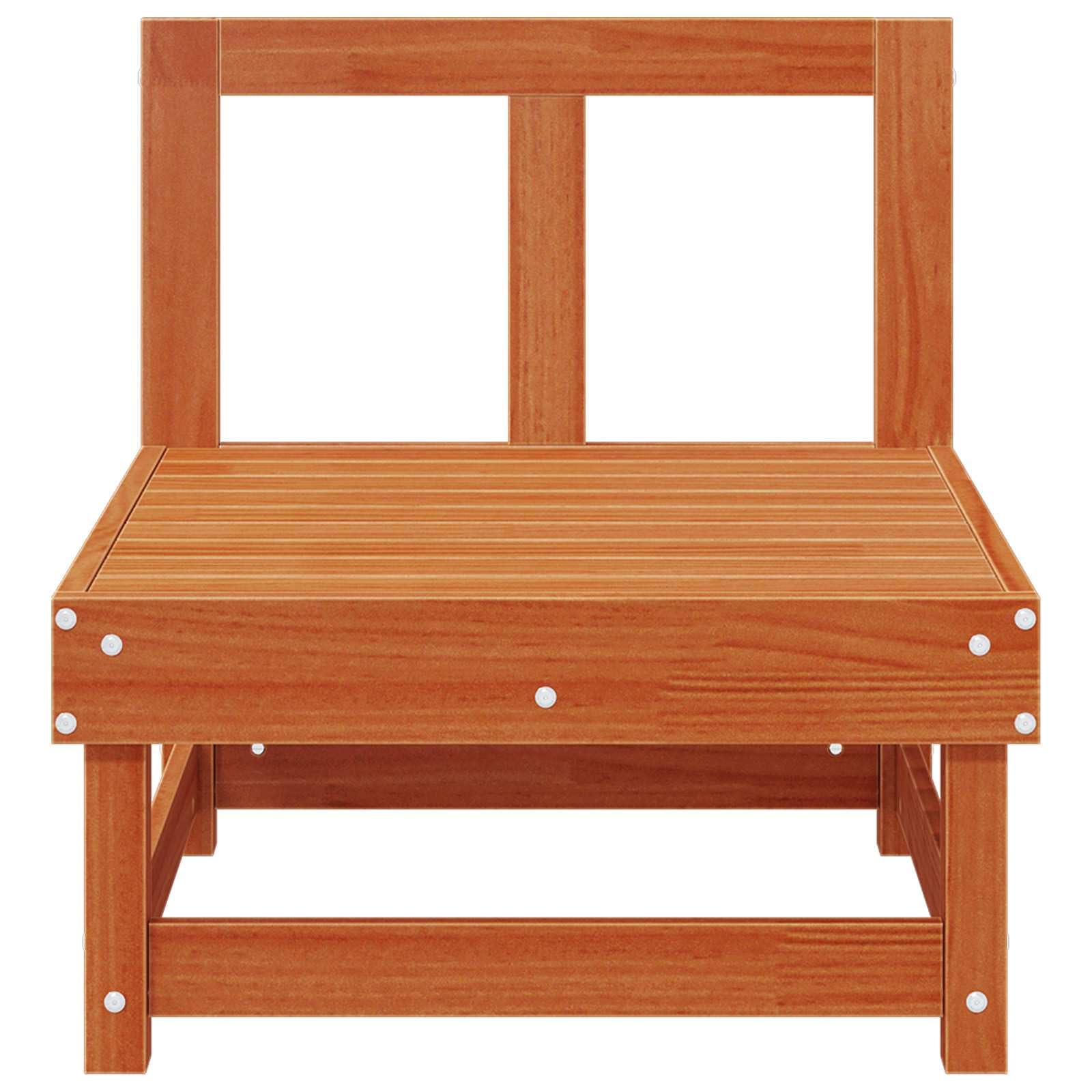 Sofa ogrodowa z litego drewna sosnowego, woskowany brąz
