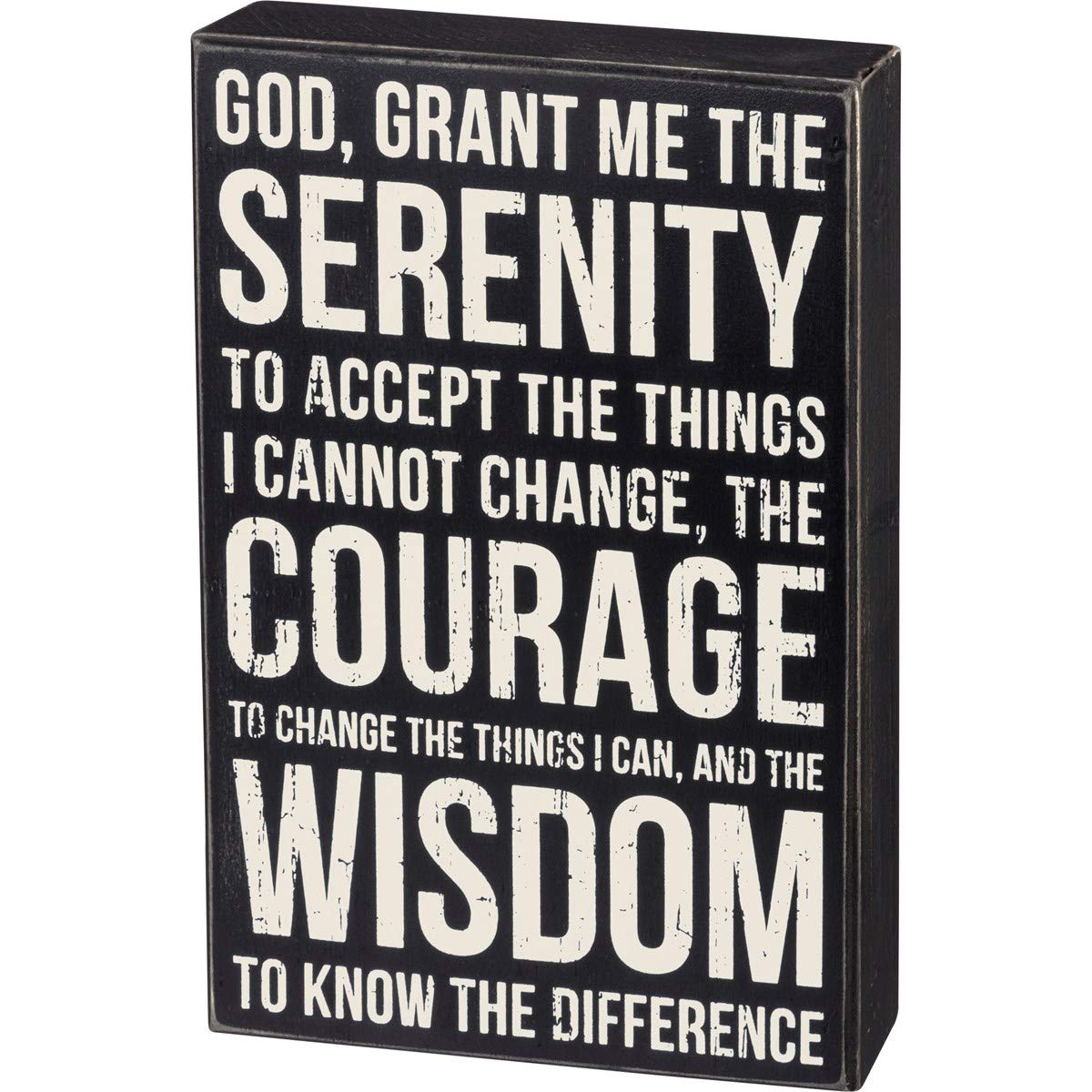 Primitives by Kathy Classic Box Sign, 8 x 12-Inches, Serenity Prayer