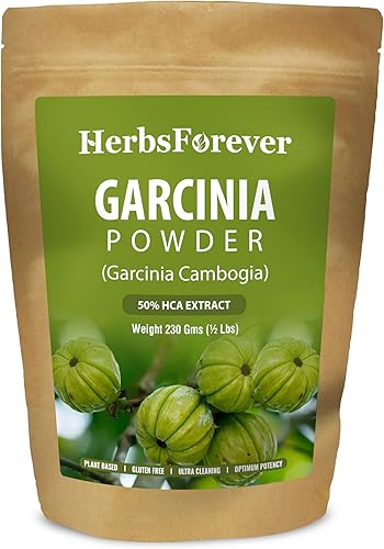 Herbsforever Garcinia Cambogia Polvo Soporte Activo y Energético Cuerpo 230 GMS