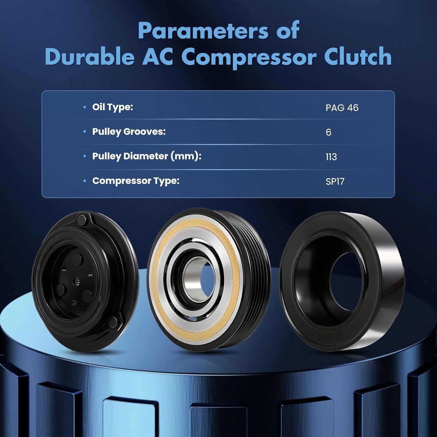 ECCPP A/C Compressor Clutch 2006-2009 for Ford Fusion 2.3L 2006-2011 for Mercury Milan 3.0L AC Clutch