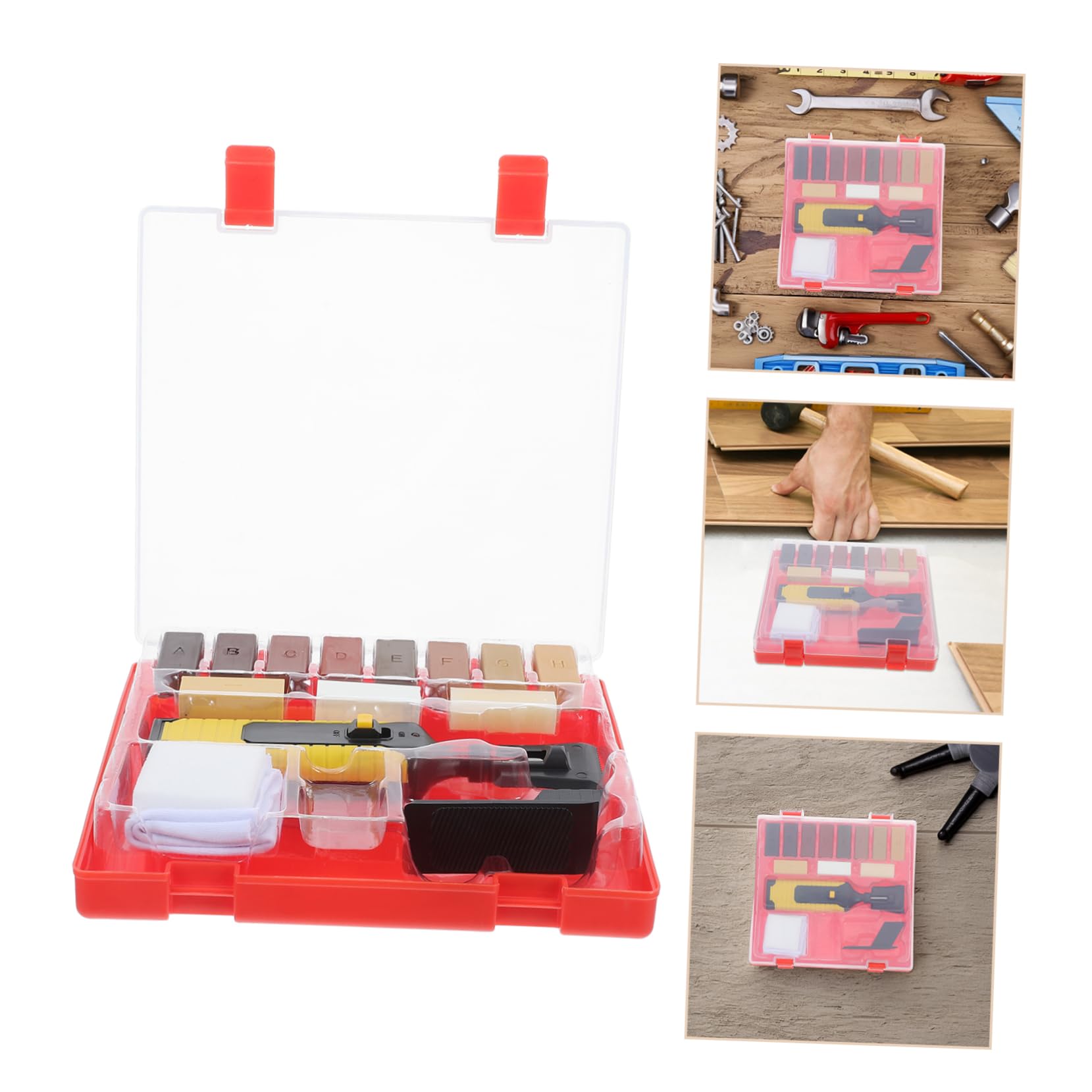 jojofuny 1juego Kit De Reparación De Suelos De Madera Con Removedor De Arañazos y Cera Para Muebles Herramientas Para Reparar Grietas y Huecos Pisos De Madera Dura y Muebles Uso Hogar y