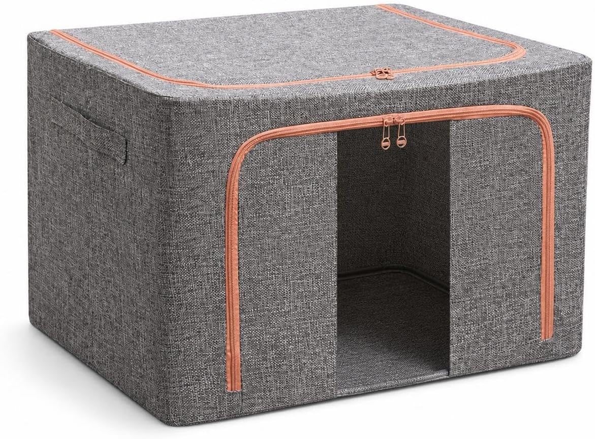 Storage Box, Foldable Steel Frame, color to 2, 24L