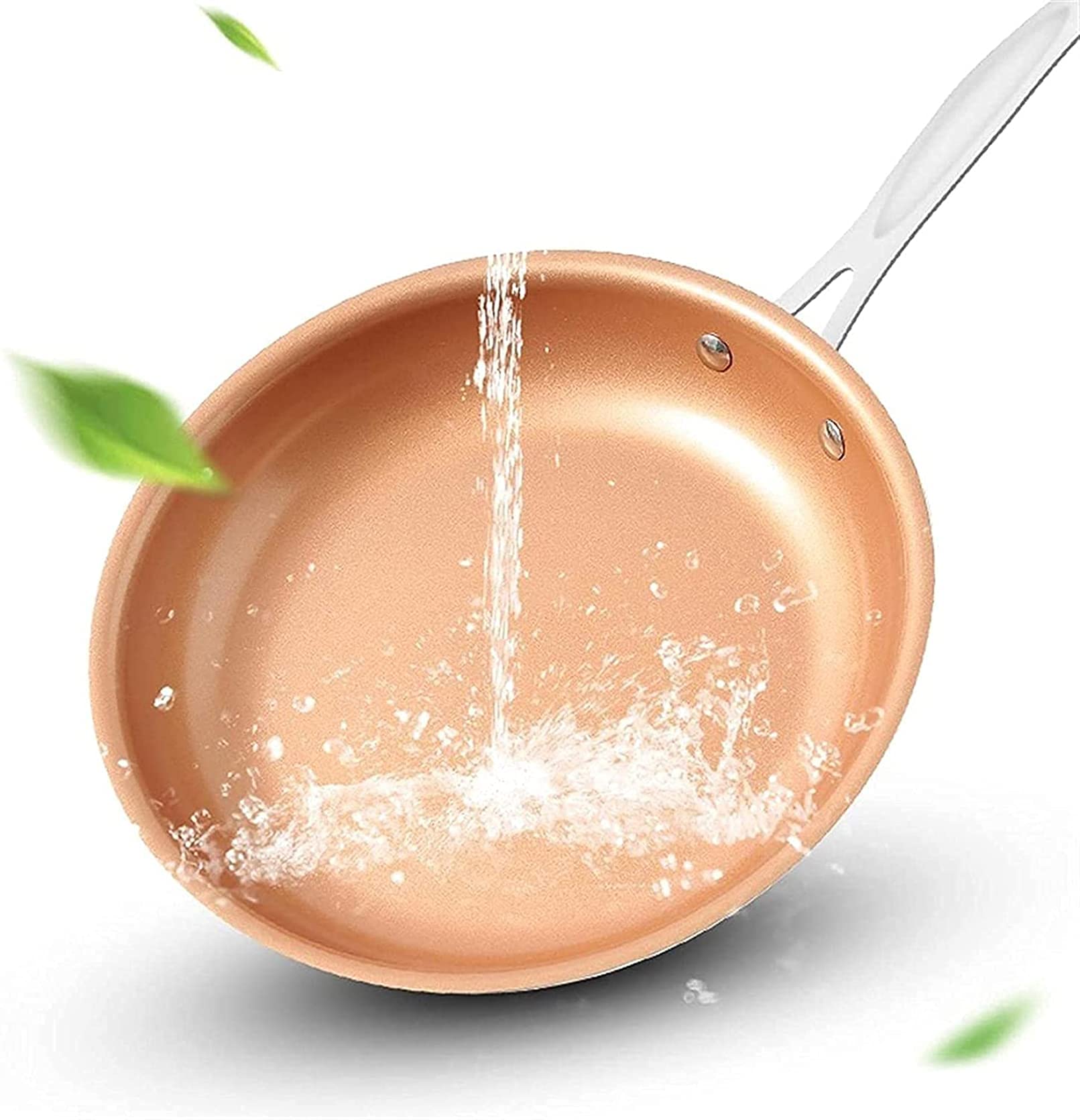 Patelnia wok Patelnia nieprzywierająca Miedziana patelnia z powłoką ceramiczną Łatwe czyszczenie Trwała patelnia nieprzywierająca Narzędzie do gotowania Kuchnia Naczynia do gotowania Woka Wo