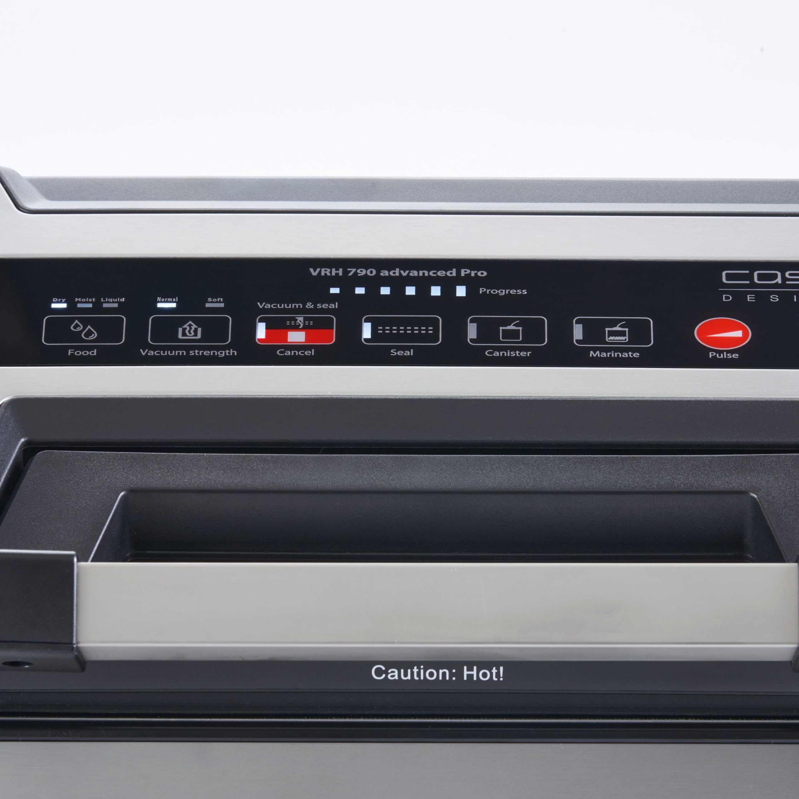 CASO VRH 790 advanced Pro - Machine sous vide professionnel - jusqu'à 200 mises sous vide non-stop, avec fonction brevetée CASOTEK Liquid, double soudure, y compris sac sous vide