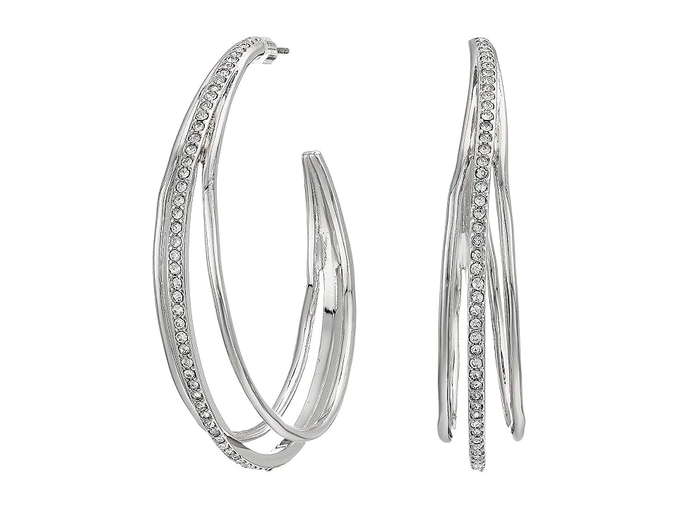 

Vince Camuto Hoop Earrings (Rhodium/Crystal) Earring
