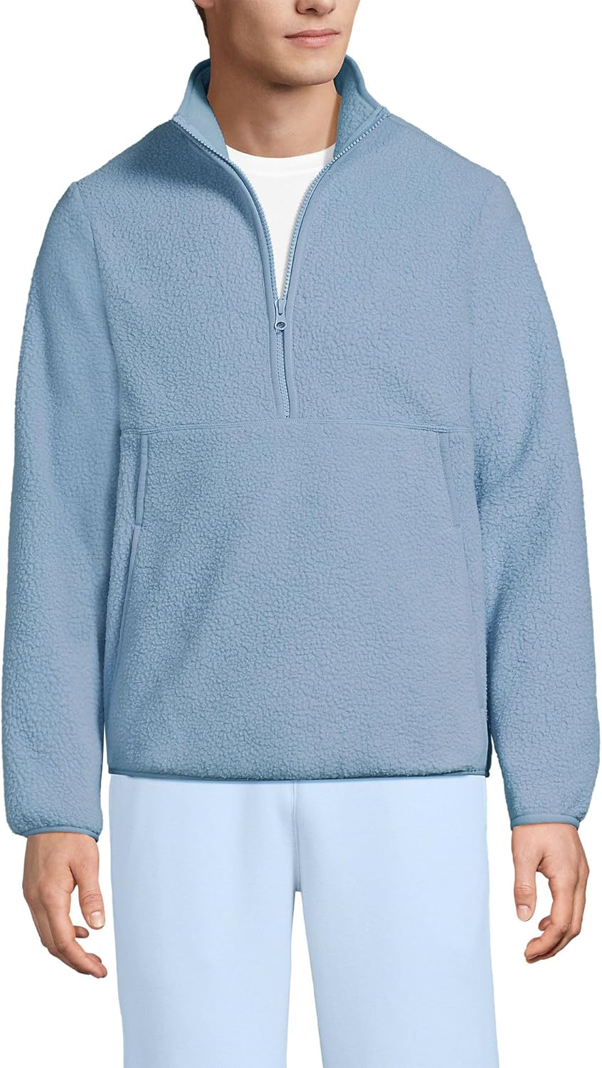 Lands' End Men's Half Zip Sherpa Fleece Pullover