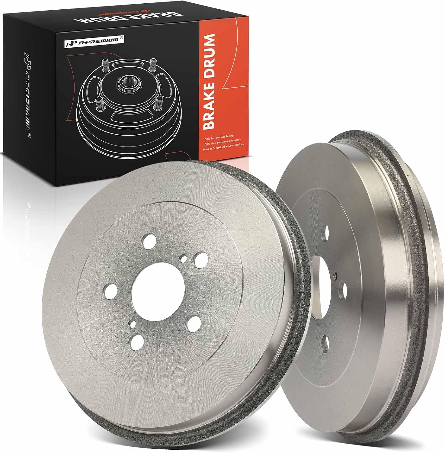 A-Premium 10.70 in (271.9 mm) Rear Brake Drums Set Compatible with Select Toyota & Pontiac Models - Matrix 2003-2008, Vibe 2003-2008, 2Pcs