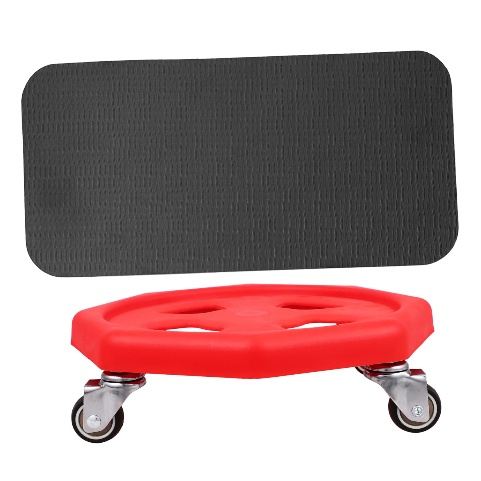 UKCOCO Discos Deslizantes de Entrenamiento Abdominal, Silenciosos y Portátiles, PP, con Rodillera y Cojín para Gimnasio en Casa