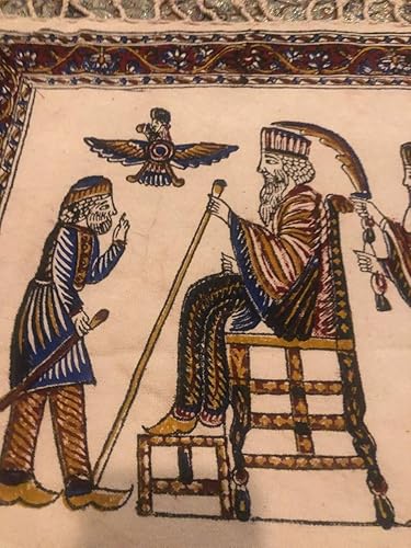 Miniatura 2 de Syrus The Great Farvahar Tapiz 17" x 17" nuevo colgante de pared hecho a mano 100% algodón