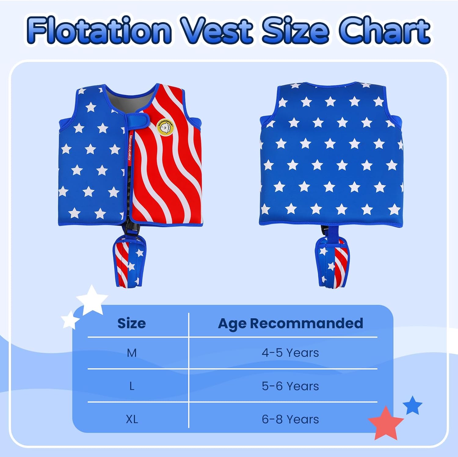 Mambobaby Kids Swim Vest Built-in Detachable Buoyancy Boards Toddler Swim Jacket Toddler Floaties Swimming Aid Vest for XX-XX Years Old Boys and Girls