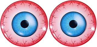 7 Inch Halloween Giant Googly Eye Self Adhesive Wiggle Large Extra Sticky Sticker Fake Big Eyeballs for Halloween Window Wall Door Garden Lawn Stage Prop Yard Hanging Party Favor DIY Supply
