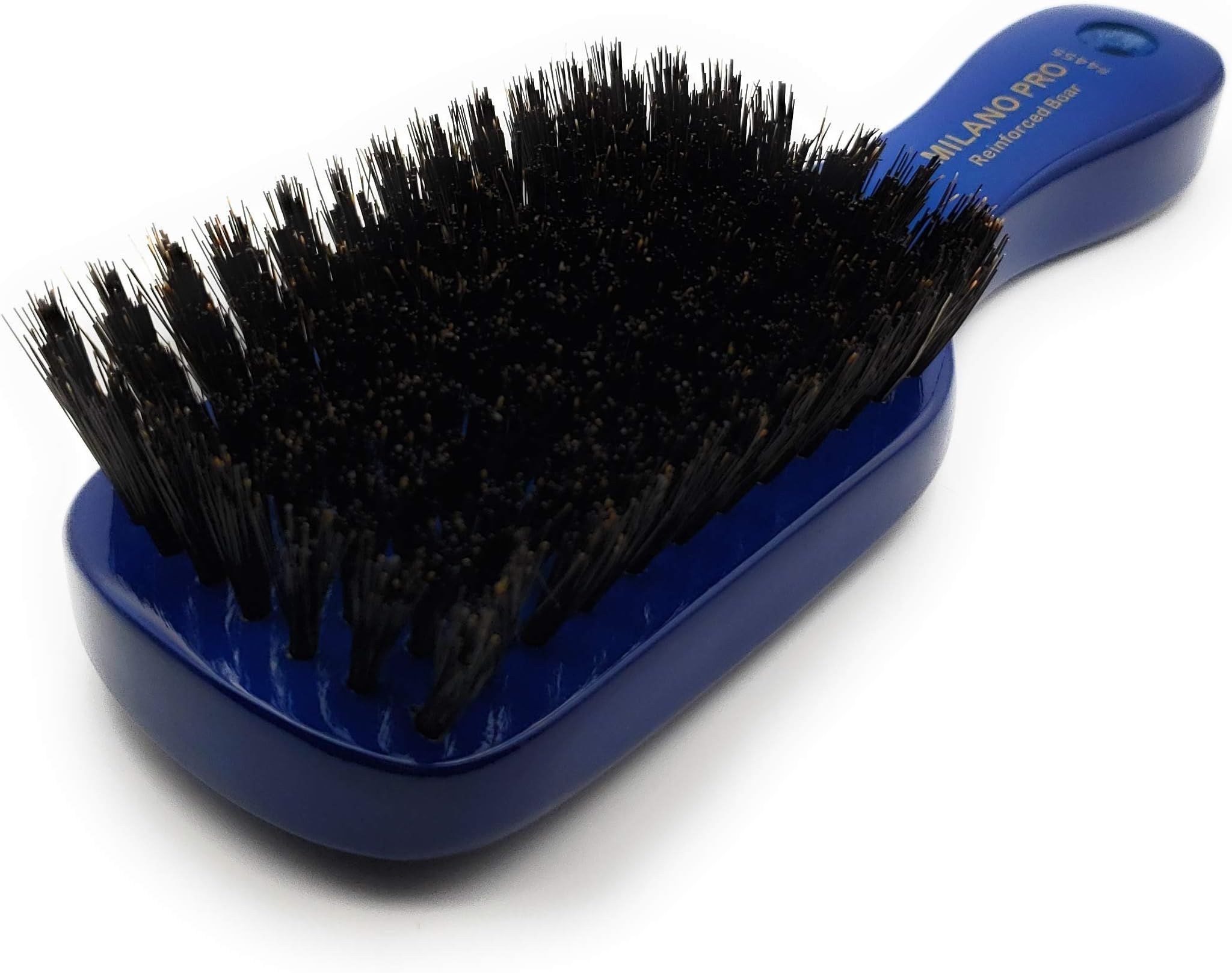 Milano Pro Boar Bristle 8-Row Reinforced Club Wave Brush #4455