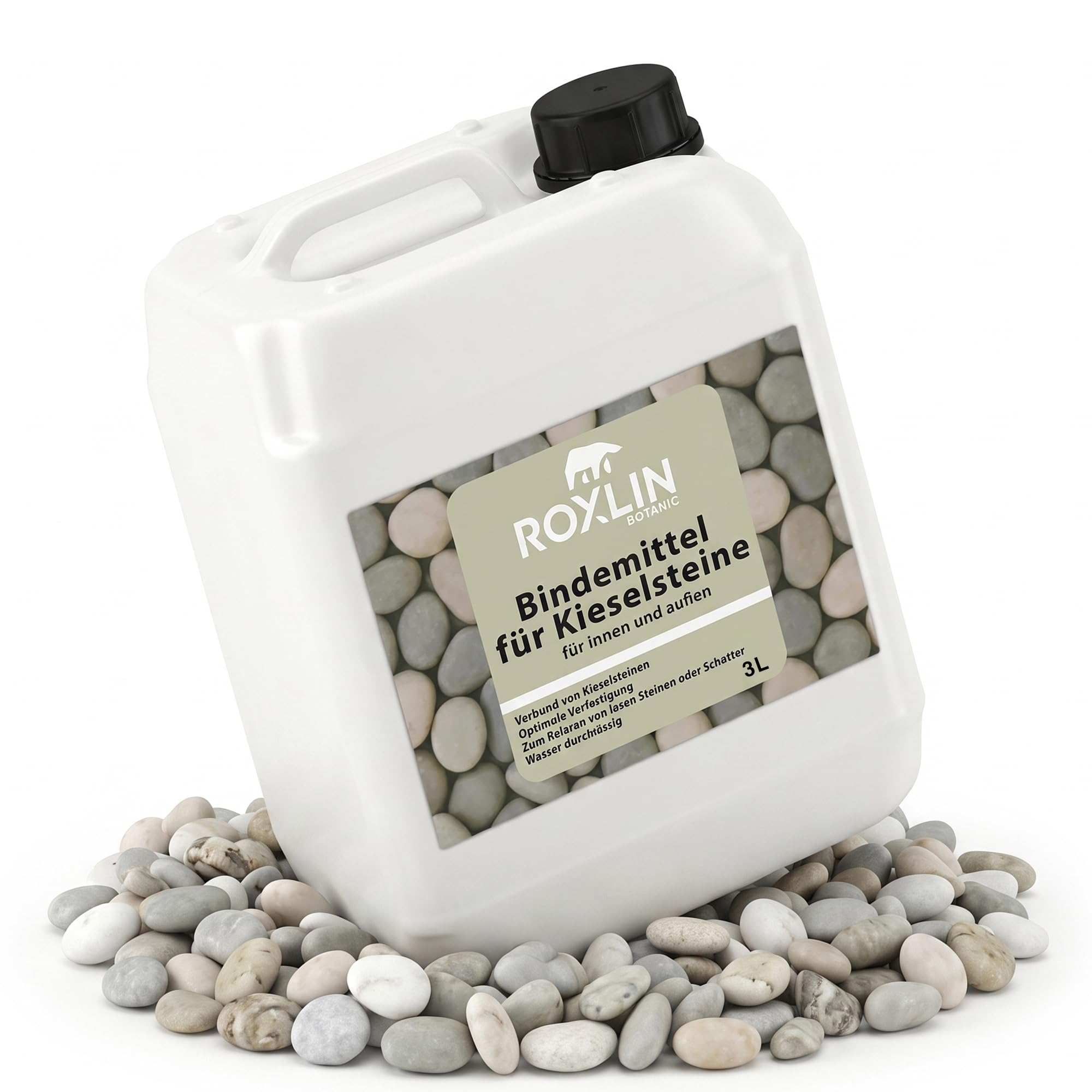 Botanic - Liant pour gravier / gravier de toutes sortes - Liant de paillage de jardin, chemin de pierre (blanc, 5 litres)