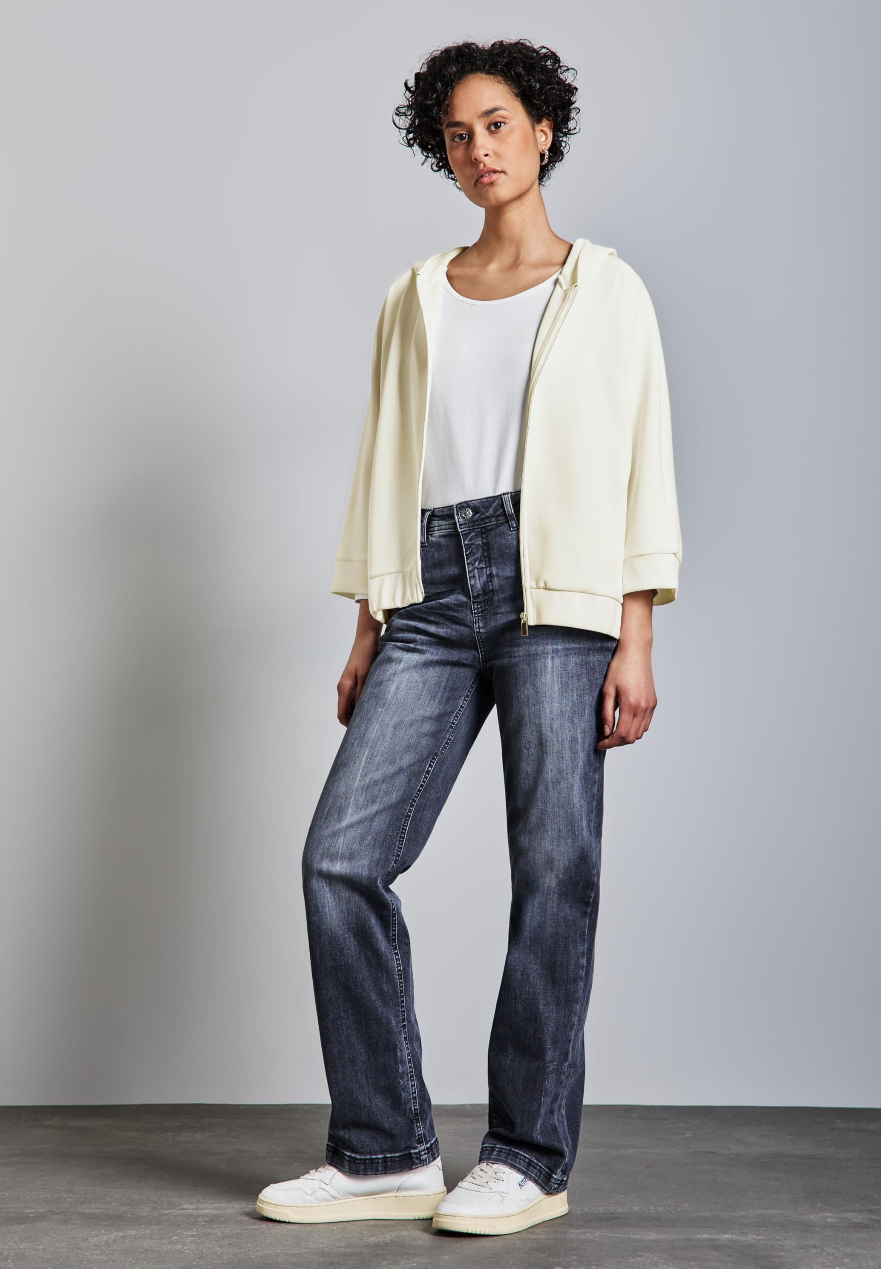 Street One Jedwabna bluza z kapturem Kobiety A322804