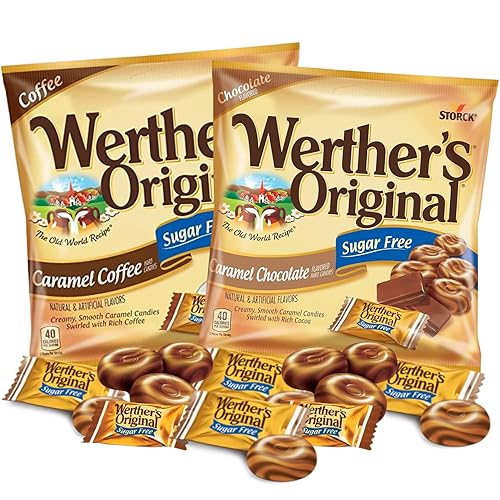 Caramelos duros originales de chocolate y café sin azúcar, dulces dulces gourmet envueltos individualmente a granel, paquete de 2