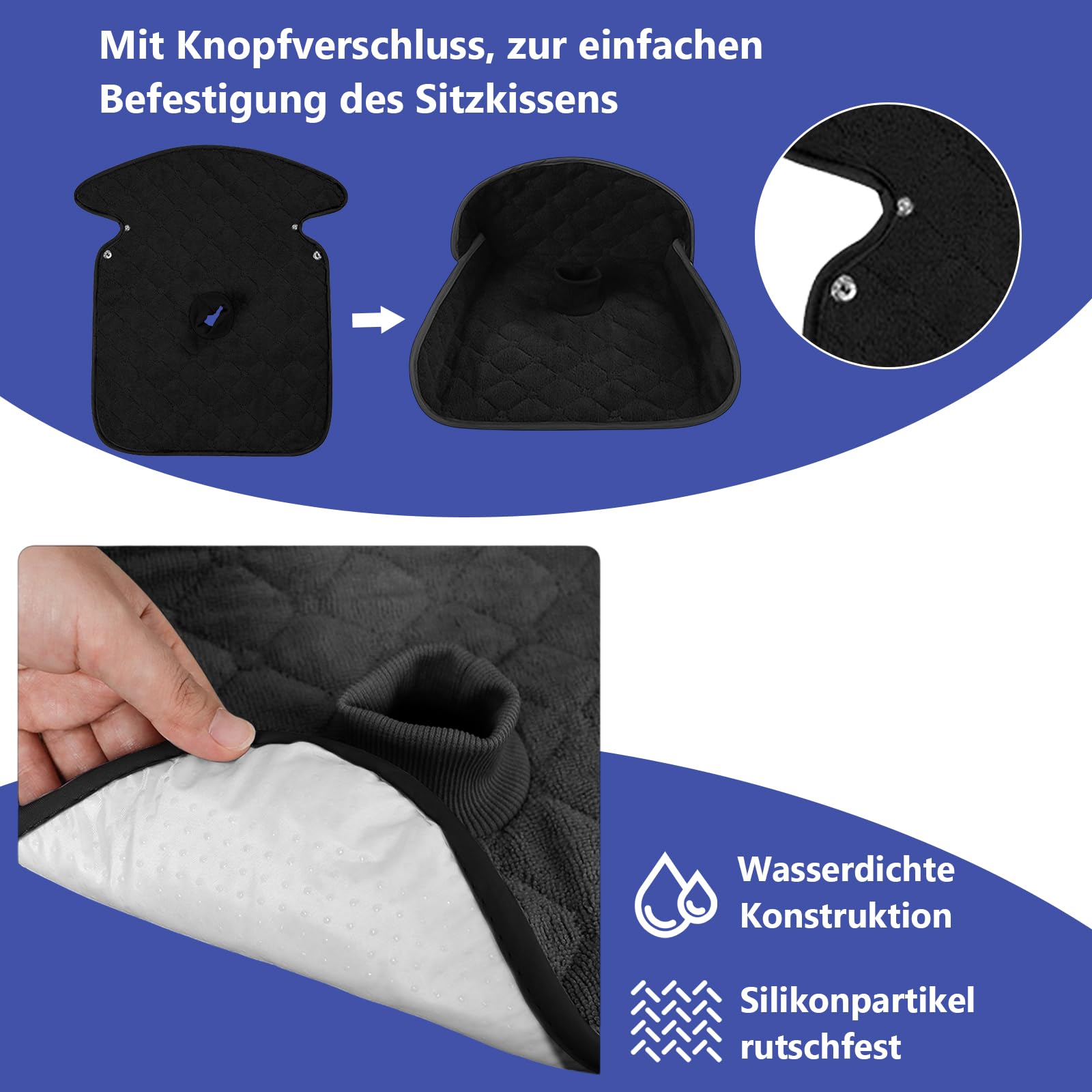2er-Pack Universal Kindersitz Protektor Pad für Töpfchen Training, Wasserdichte Schutzunterlage, Kindersitz Protektor mit Trockensitz, Windel Lecks für Toilettentraining, Fit Alle Größen Autositze