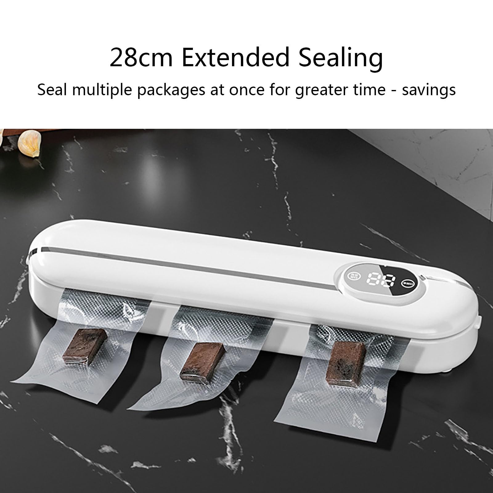Versatile Home Vacuum Sealer, All - Purpose for Dry/Wet/Oil/Powder Sealer, 60kPa Vacuum Power, Green/White/Yellow, 16.1x2.8x2in(Yellow)