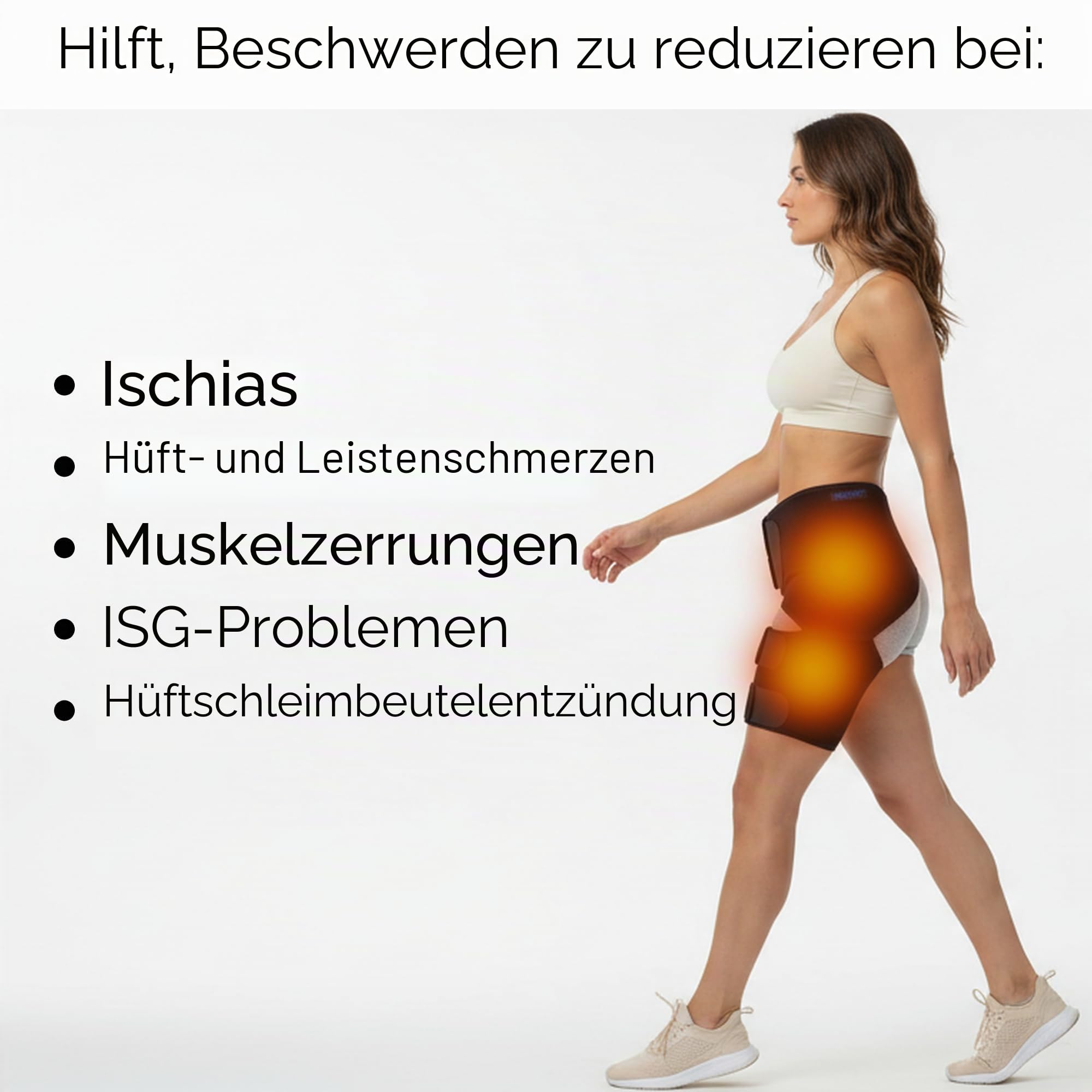 Hüftbandage für Ischias-Schmerzlinderung, Kompressionsbandage für Ischiasnerv, Kniesehnenzug, Hüftfleхоr Zerrung, Leistenverletzung, Zerrung des Oberschenkels – SI-Gurt – Iliosakralgelenk-Stabilisator