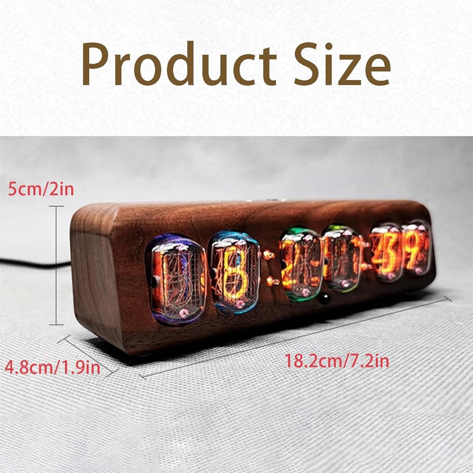 Amazon.co.jp: ニキシー管時計、自動明るさ調整 IN12 ヴィンテージ時計