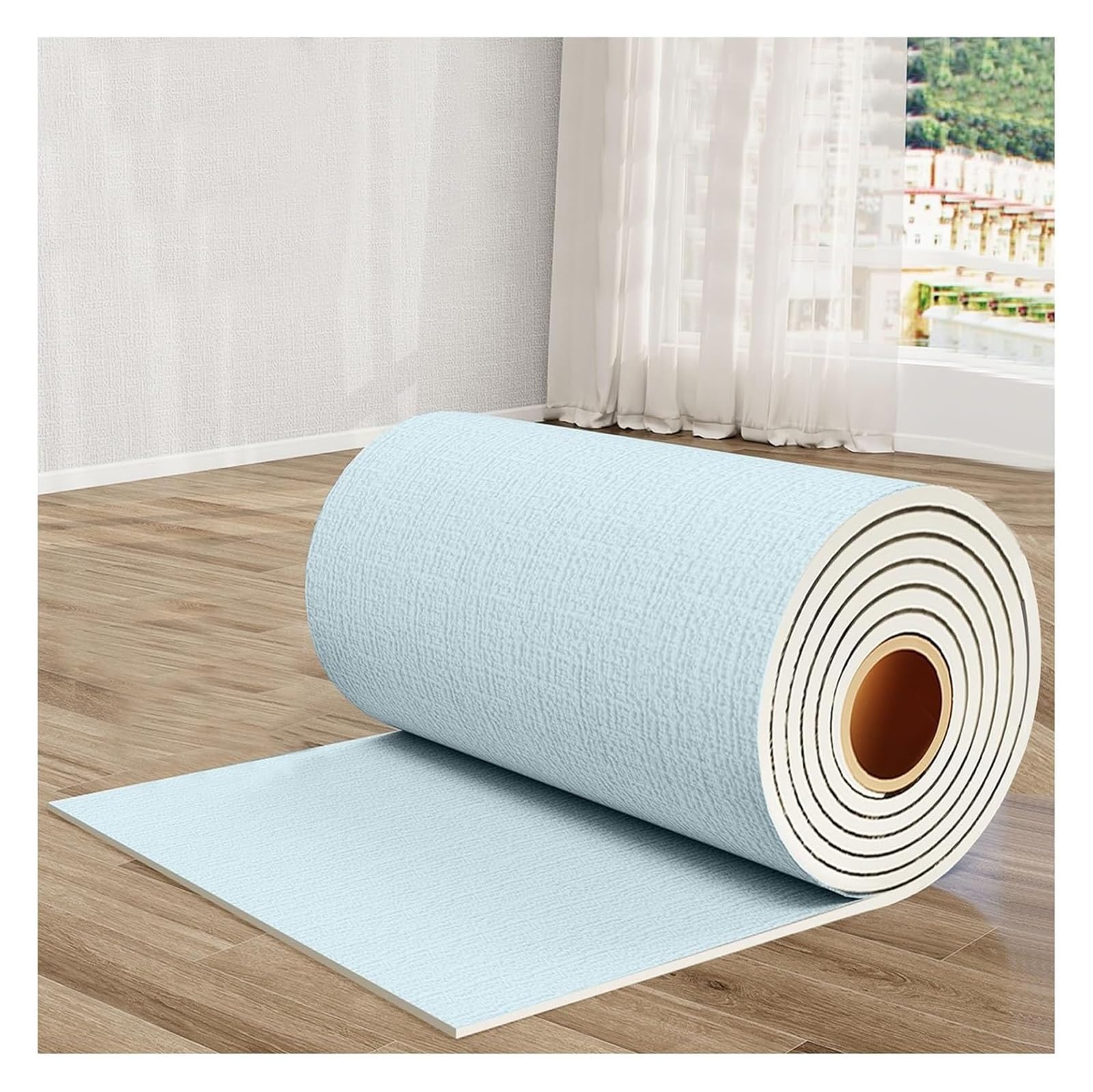 Questi Pannelli murali autoadesivi isolanti Termici da 9 mm di Spessore, in IXPE, Sono Ideali per la Decorazione di pareti danneggiate (Blu, 50 cm x 30 m).
