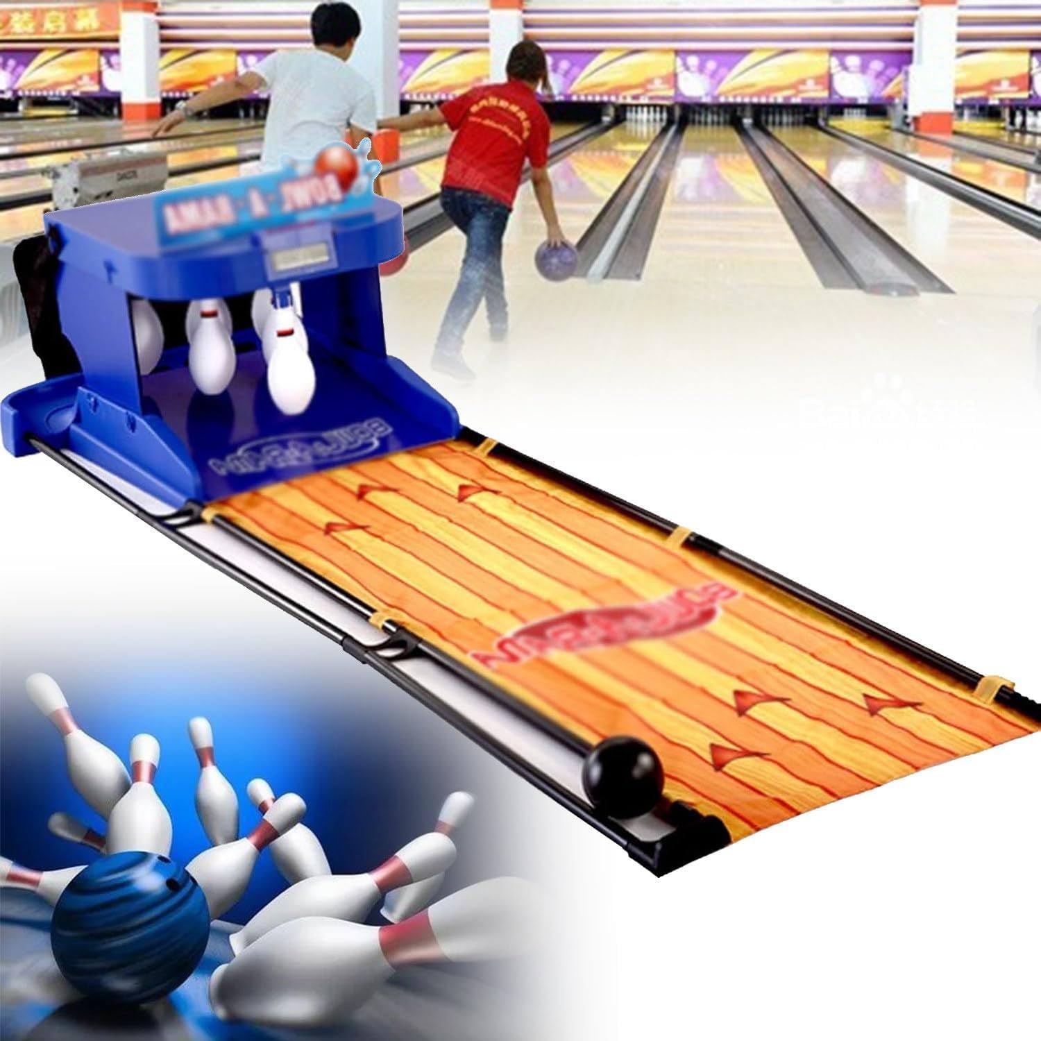 Juego de bolos electrónicos para interiores para niños con marcador LED, reinicio automático, iluminación y efectos de sonido, perfecto para entretenimiento en casa