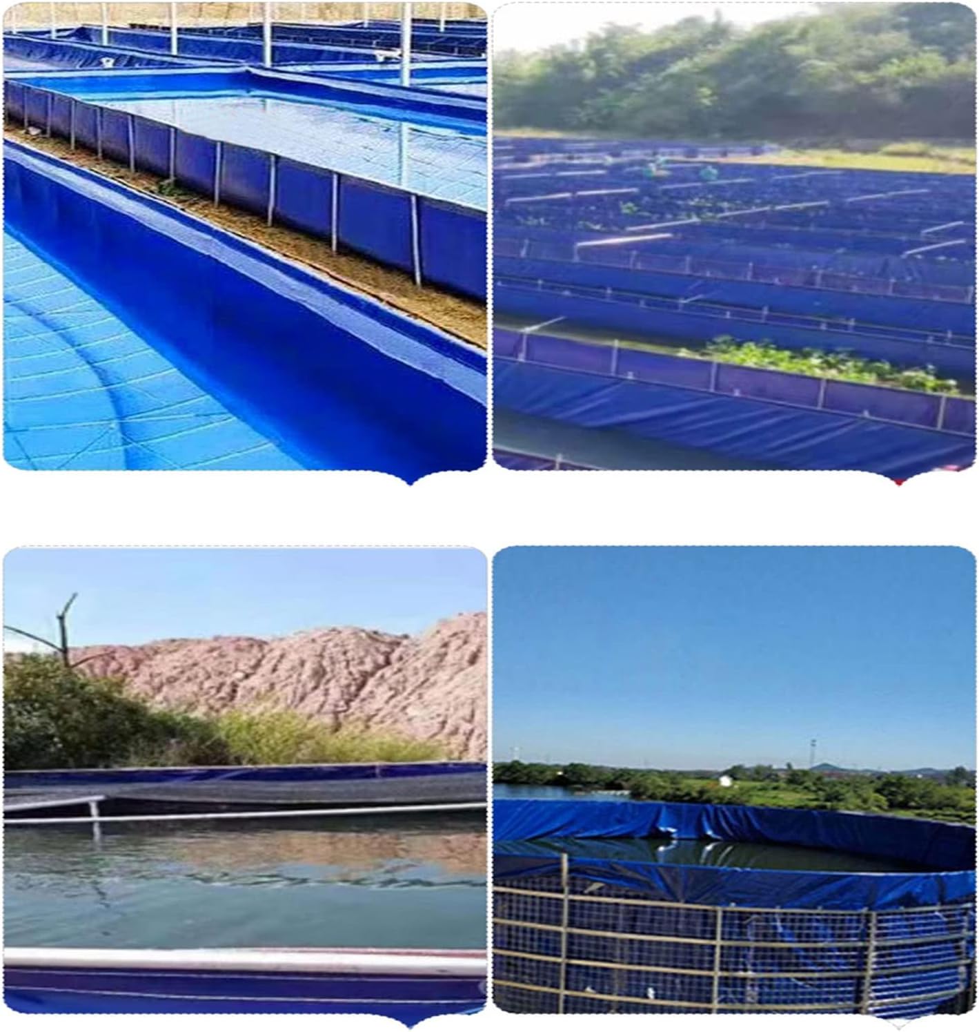 ALOBY PVC Large-Capacity Water Storage Bag with Faucet, 0.55mm Thicken Indoor Free-Standing Pond with Drain Valve for Fish Farming, Garden Water (Color : Blue, Size : 3x1x1m)
