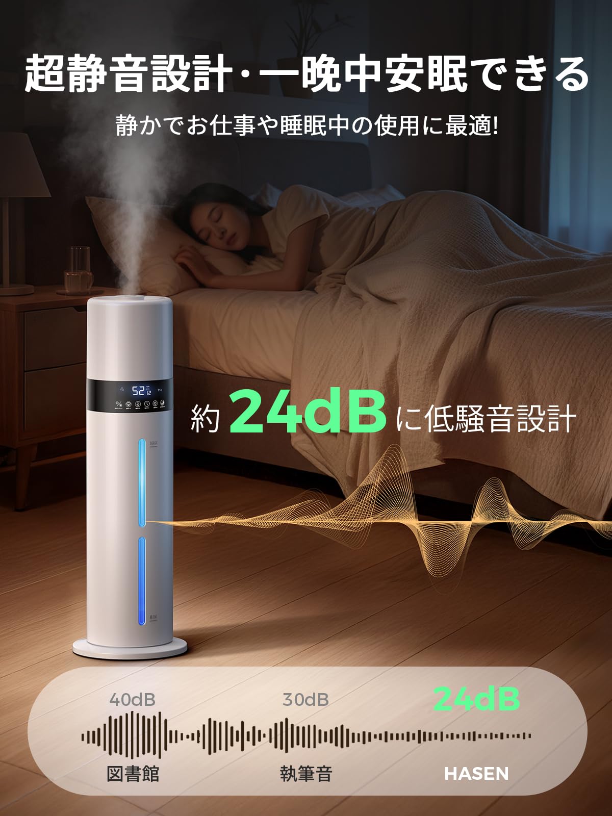 Amazon.co.jp: 加湿器 大容量 8L 6~35畳対応 【銀イオン素材&次亜塩素 