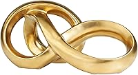 Deco79 Gold Ceramic Infinity Loop Sculpture - Coastal Abstract Statue Home Decor Accent Figurine 11" x 5" x 5"