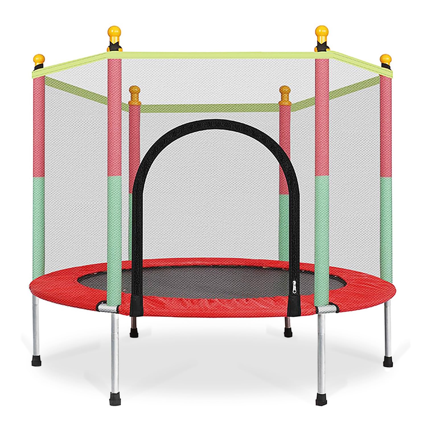 Gziztx Toddlers Trampoline 55" – Kids Trampoline with Enclosure Net, 330 lbs Capacity & 36 Springs, Indoor Outdoor Backyard Red Bouncer for Boys Girls Age 3-8
