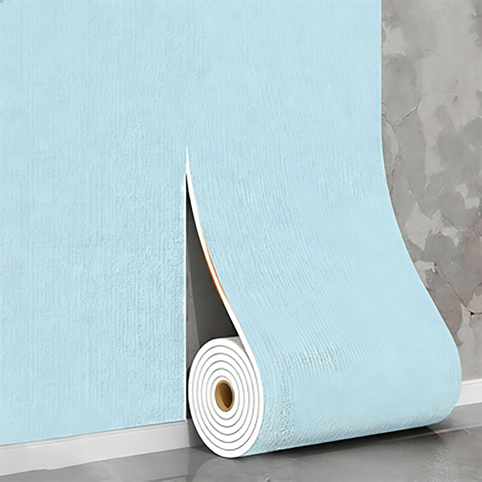 Self-Adhesive Insulating Wallpaper Roll - 5mm Foam Wall Panels Waterproof/Moisture-Resistant/Sound Insulation for Kitchen, Bathroom, Countertops, Interior Wall Cladding,blue,50cmx15m