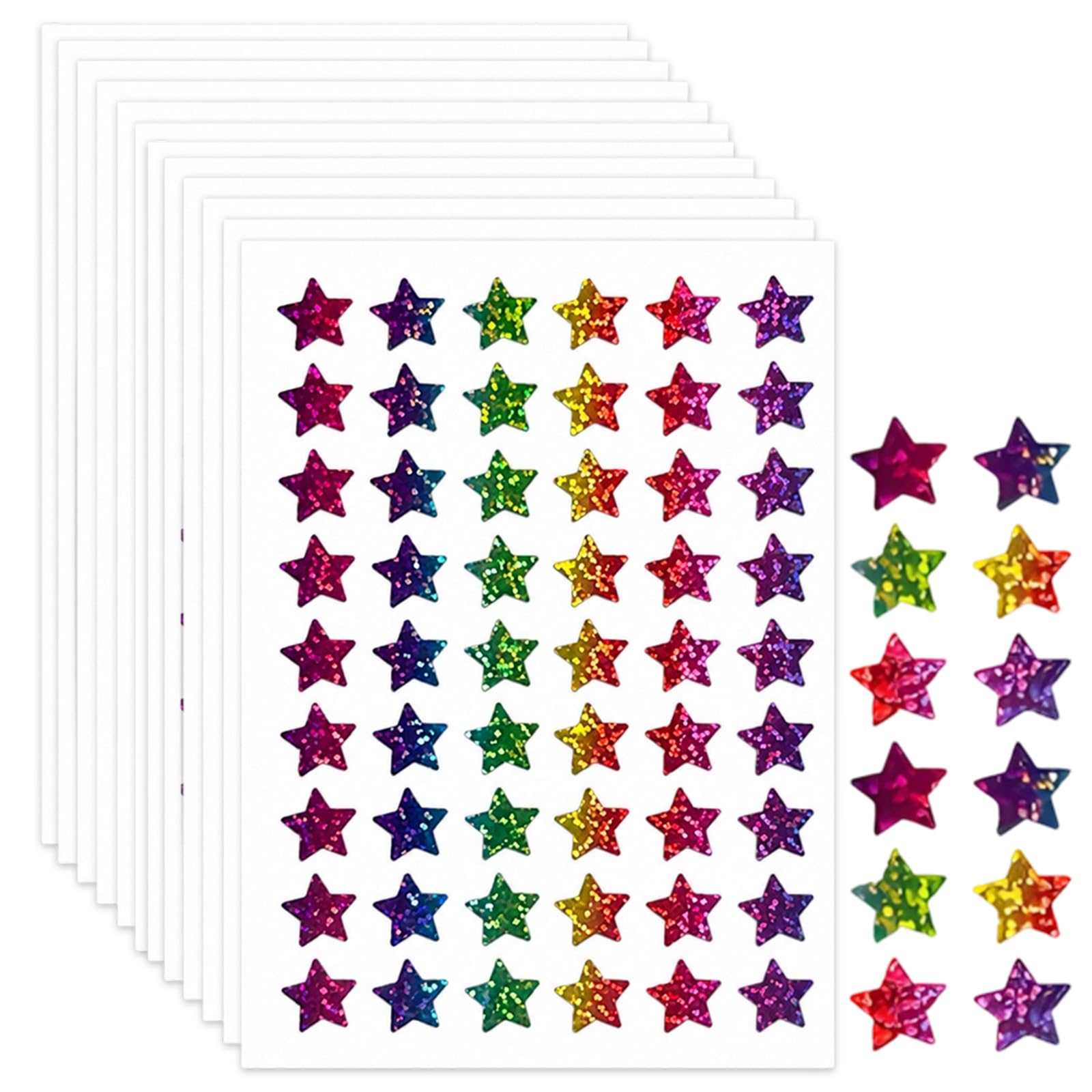 2700 Star Stickers, Small Gold Glitter Small Star Stickers for Reward Star Chart