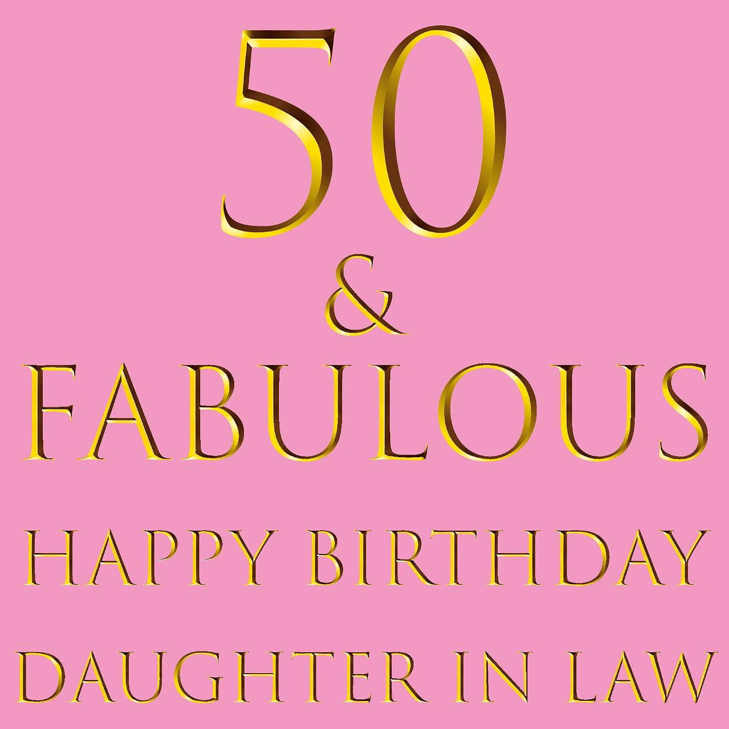 Hunts England, Large Daughter In Law 50th Birthday Card, 50 & Fabulous, Happy Birthday Daughter In Law - Image 3