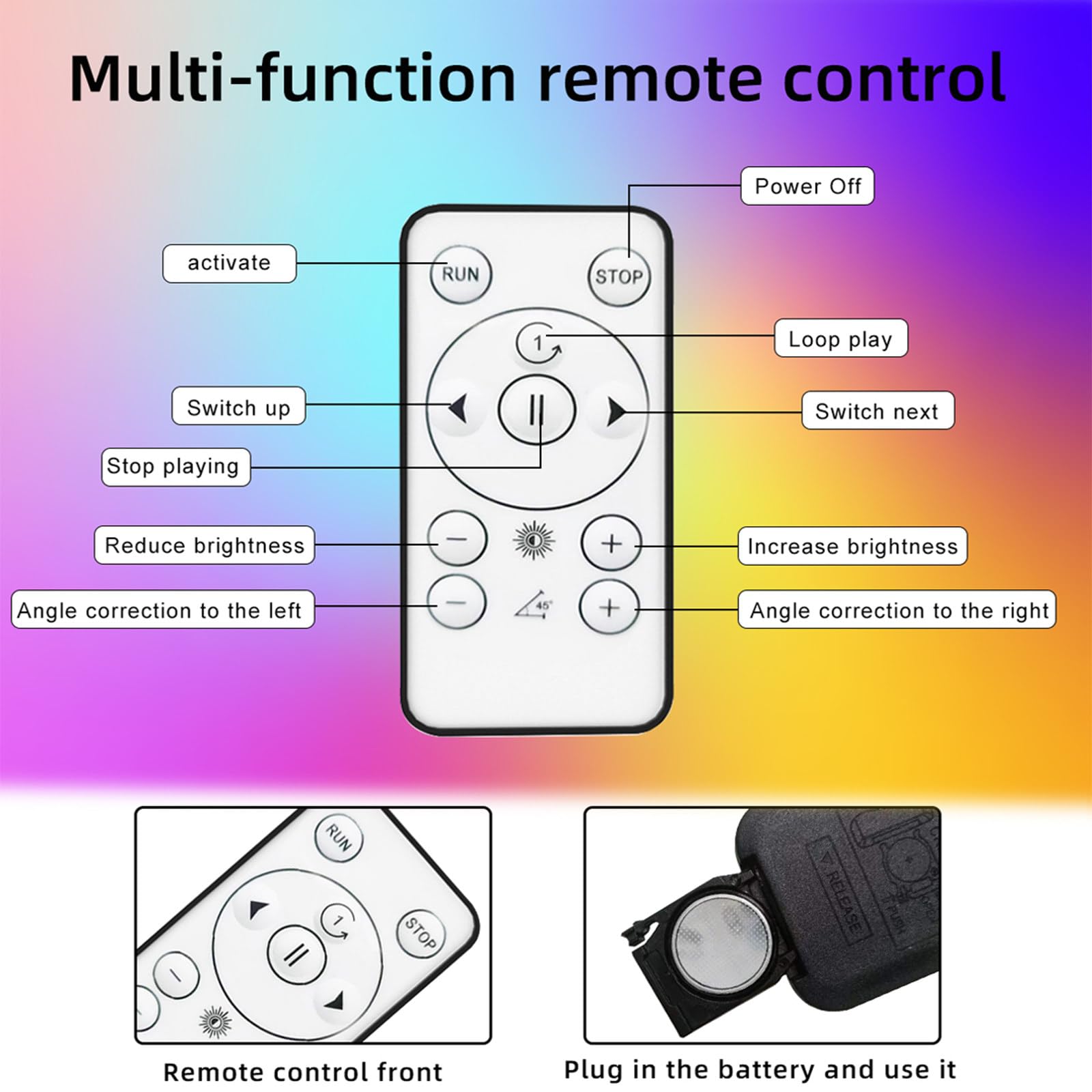 Wentylator holograficzny LED 3D (efekt bez okularów) z Bluetooth i aplikacją – wyświetlacz 1010RGB HD (352 diody LED) do sklepów i punktów handlowych