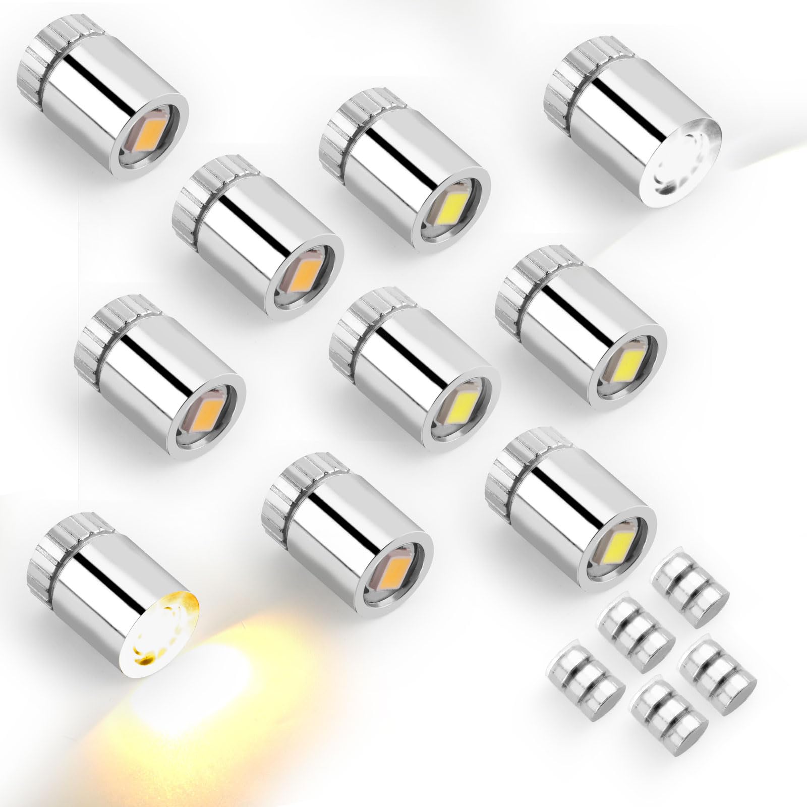 NUOBESTY Luci LED In Miniatura 24 Pezzi: Piccole Luce A Batteria Per Casa Delle Bambole, Fai Da Te, Decorazioni Festa (Calde E Colorate) - 2