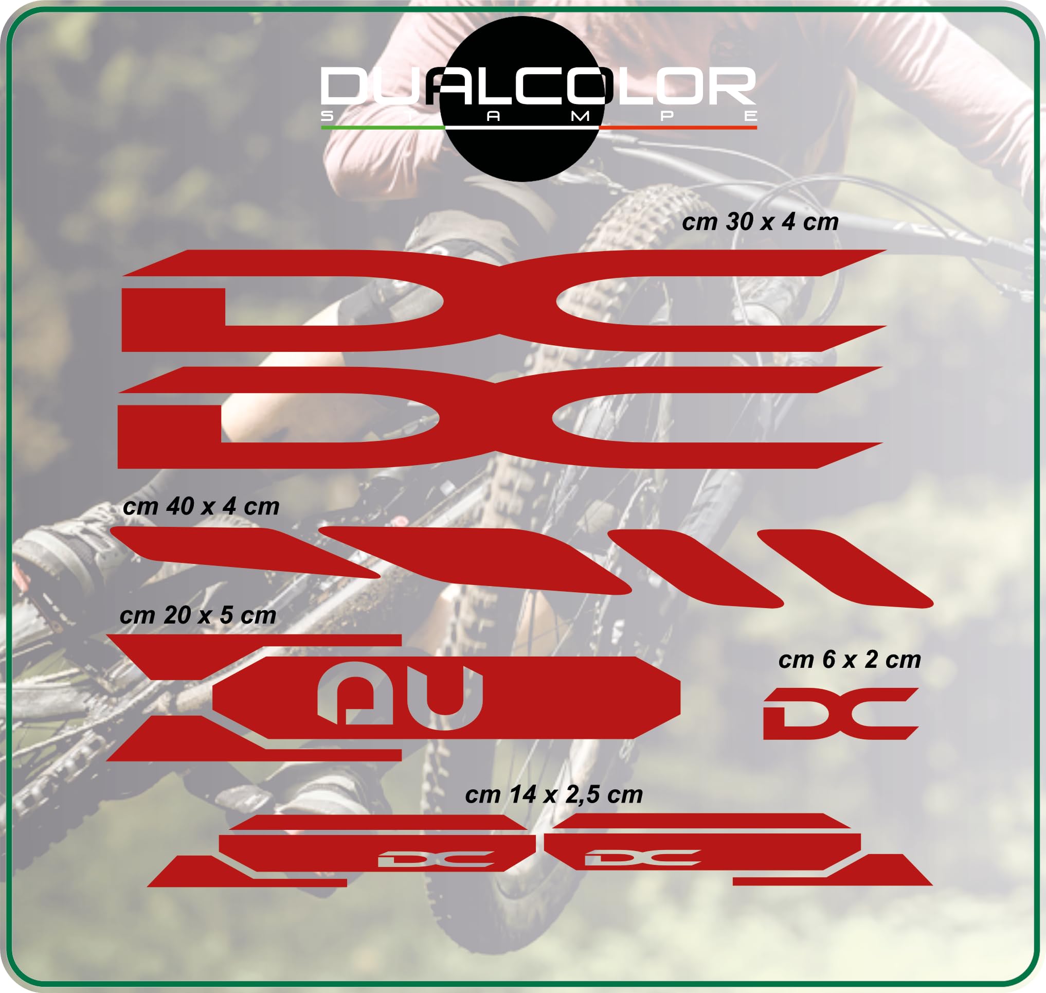 Adesivo Bandiera Nome per telaio bicicletta Corsa, MTB o Passeggio (Kit 2 Pezzi) Sticker Decal
