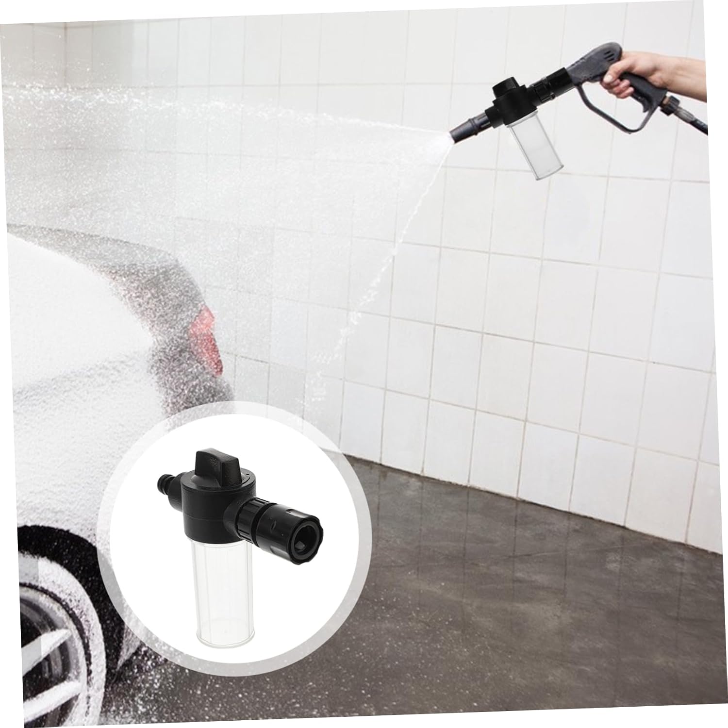 Car Wash Foam Sprayer Connector Heavy Duty Foam Pump for Vehicle Cleaning for Car Washing Auto Detailing and Outdoor Use