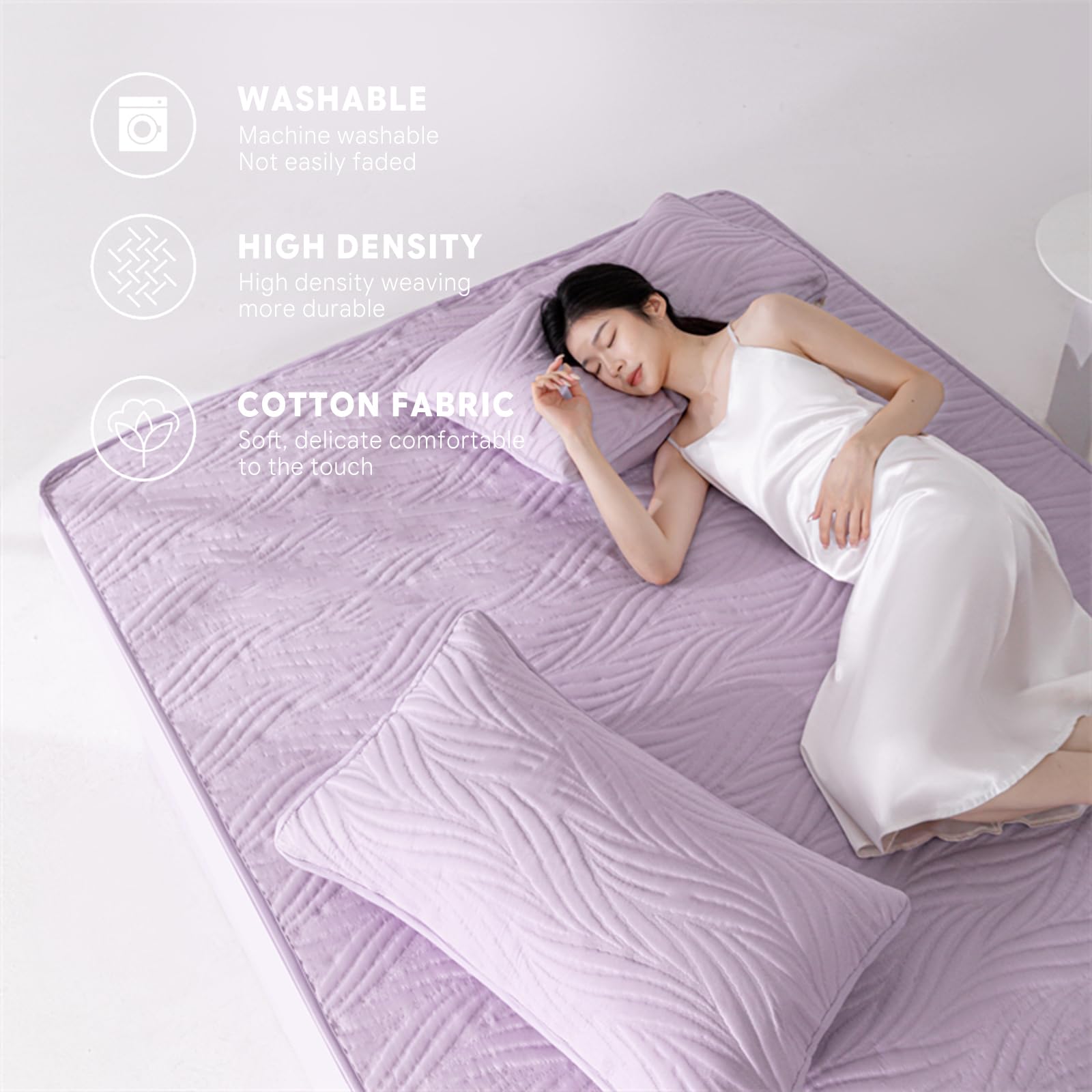 Drap Housse matelassé 200x220 Coton Lit Super King