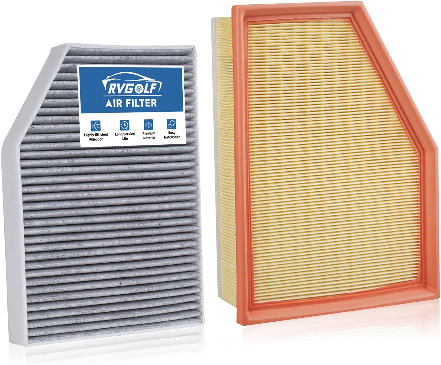 Engine+Cabin Air Filters Fit for 2018-2019 BMW X3 (XDrive30i/SDrive30i/M40i), 2020-2021 X3 (XDrive30i/SDrive30i), 2019 X4, 2020-2022 X4 (XDrive30i Only) Replace 64119382885 13718691835