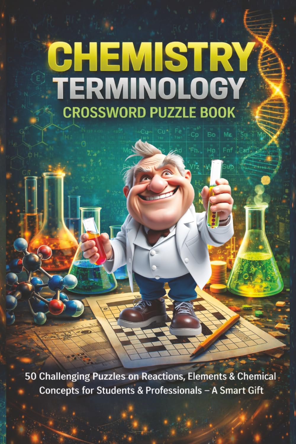 Chemistry Terminology Crossword Puzzle Book: 50 Challenging Puzzles on Reactions, Elements & Chemical Concepts for Students & Professionals – A Smart Gift Idea (MajorPuzzles Series)