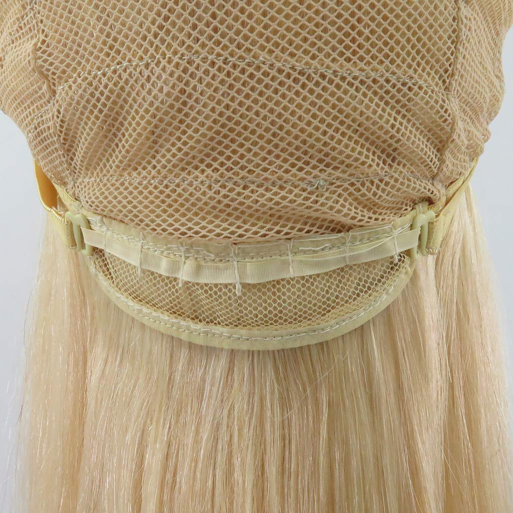 RemeeHi Beauty Straight 5 Clips Hairpieces Hair Extension U Part 3/4 Half Wigs with Adjustable Straps Real Human Hair for Women 26 Inch 8/613# Brown & Blond 240g