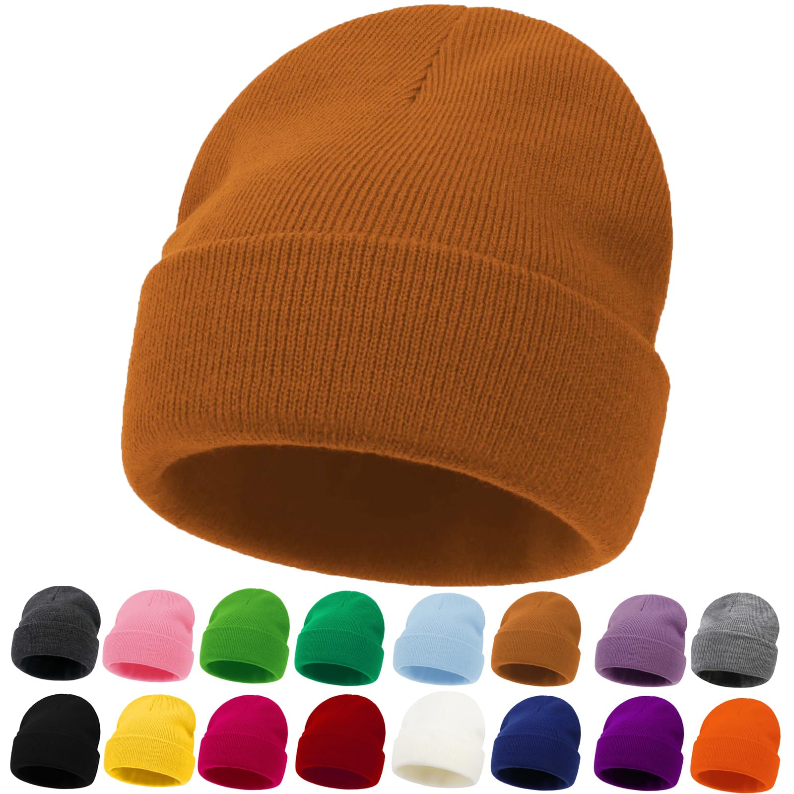 Kids Beanie Boys Girls Winter Hats Children Cuffed Knit Warm Skull Caps